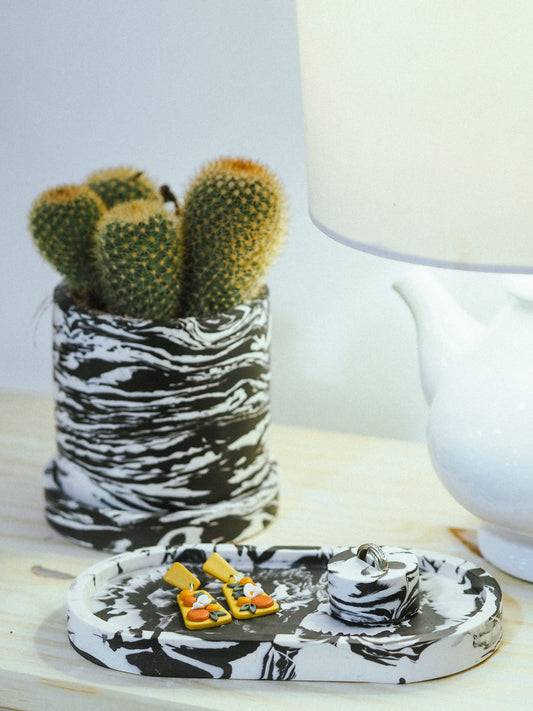 Marbled Plant Pot - 10cm