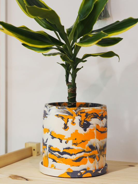 Marbled Plant Pot - 15cm