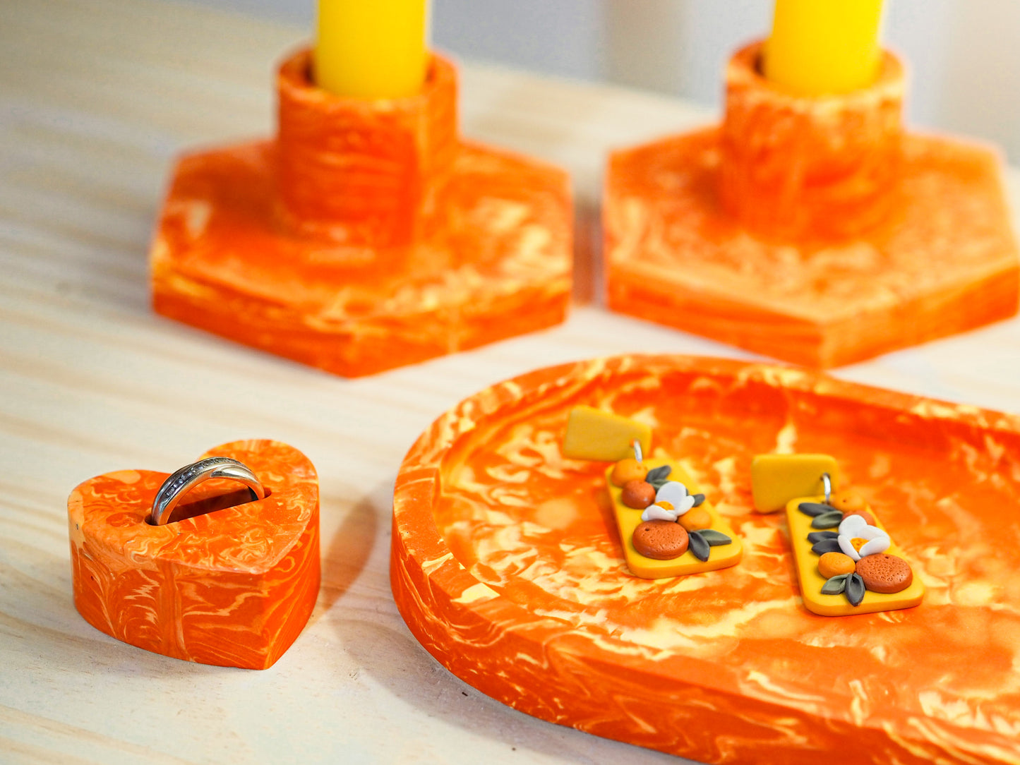 Marbled Oval Trinket Tray