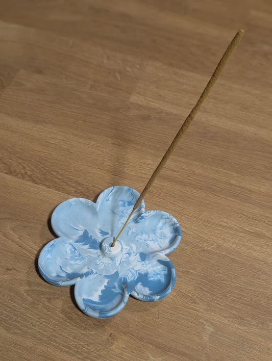 Marbled Flower Incense Holder