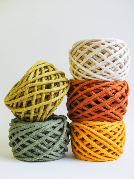 Macrame Cord Spools - 100% Recycled Cotton Cord | 4mm Single Twist
