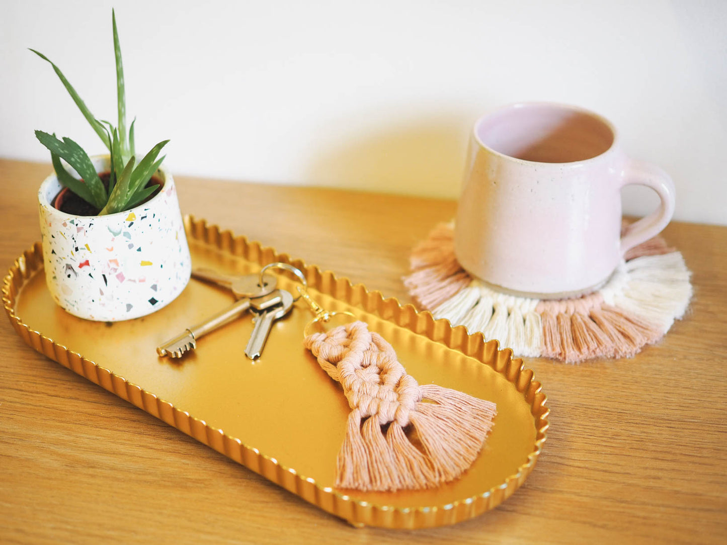 Macrame 'No Waste' Helix Keyrings