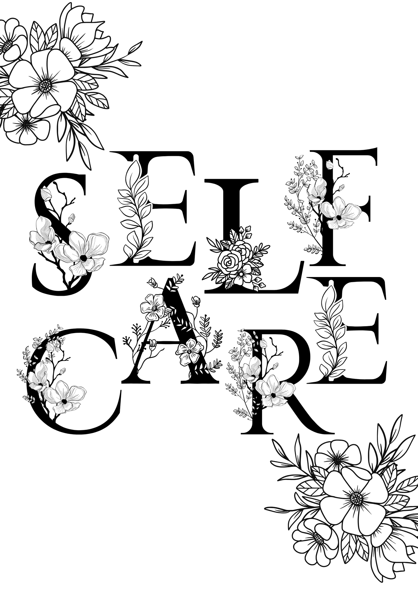 Self-Care Scribbles - Relaxing Colouring Book